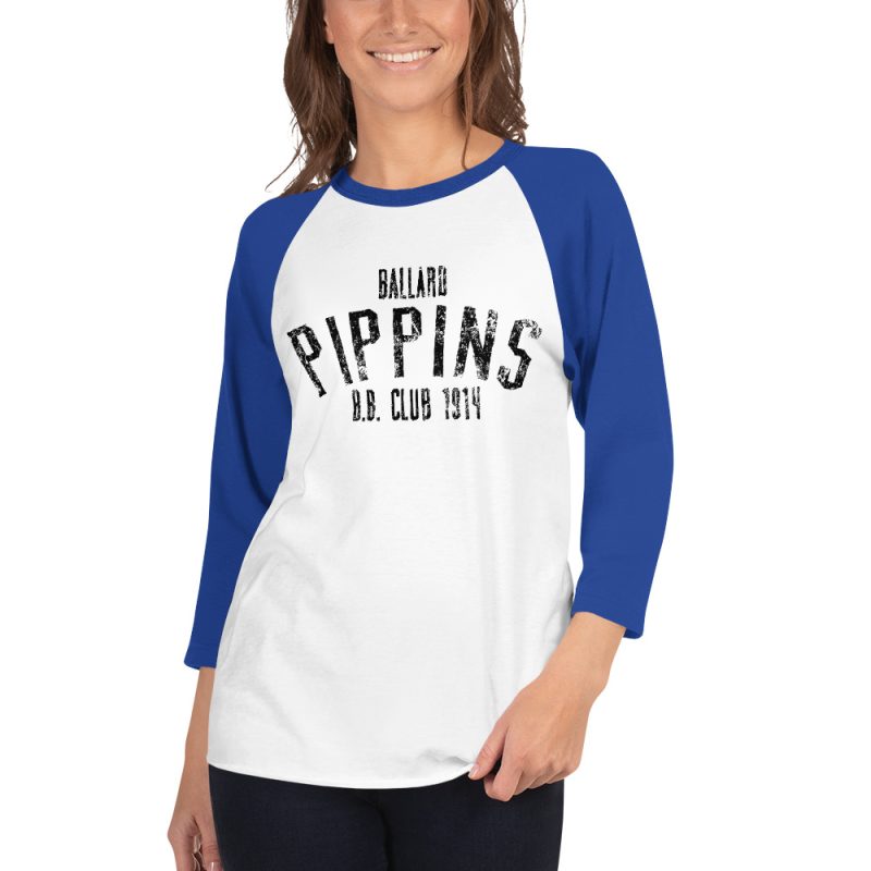 Ballard Pippins Baseball Club 1914 3/4 sleeve raglan shirt - Image 3