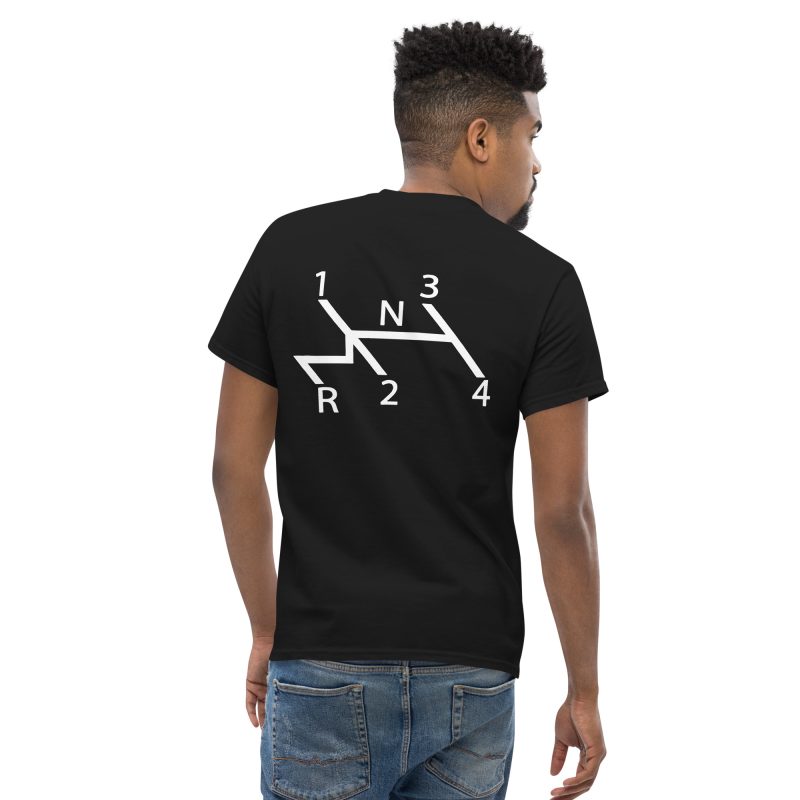 Aircooled Stick Shift Diagram Large Print Back Unisex classic tee - Image 9