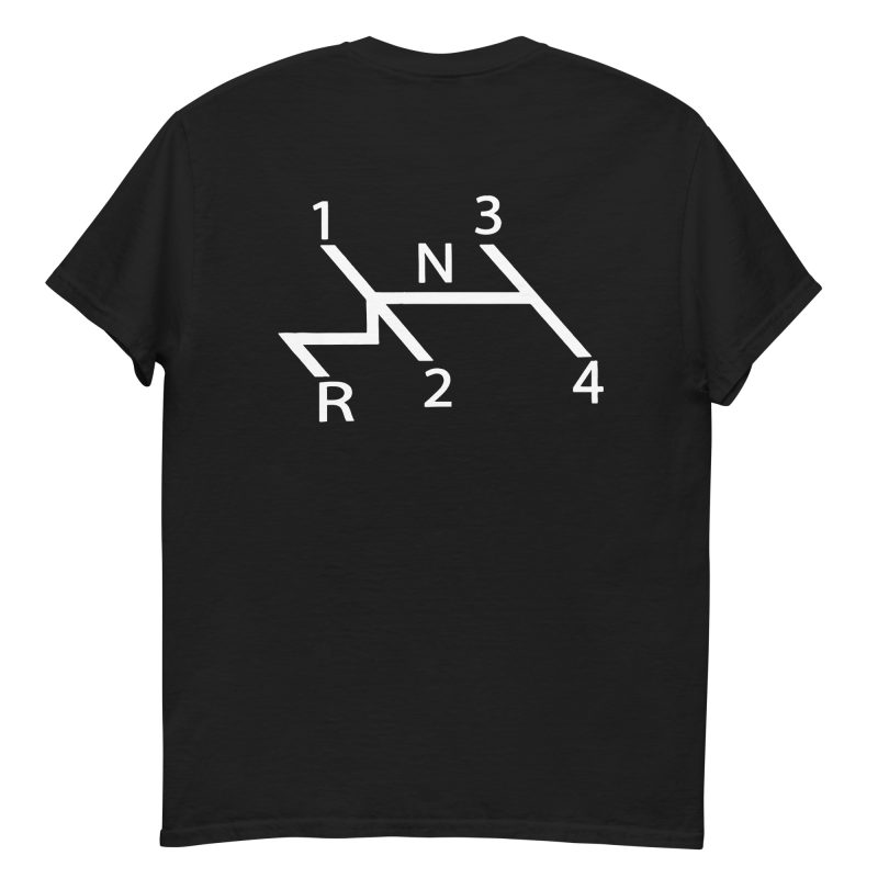 Aircooled Stick Shift Diagram Large Print Back Unisex classic tee - Image 10