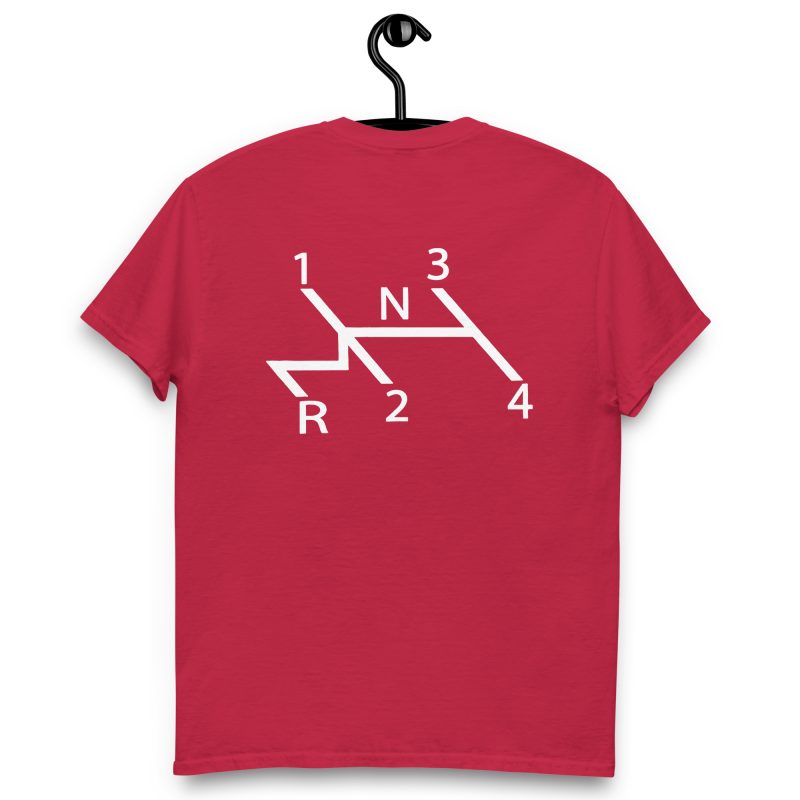 Aircooled Stick Shift Diagram Large Print Back Unisex classic tee - Image 21