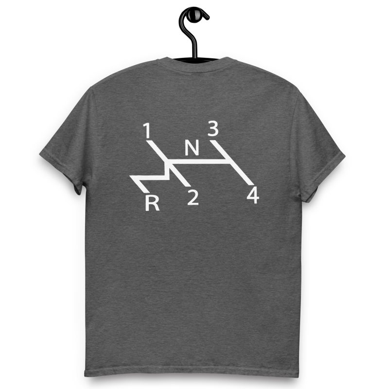 Aircooled Stick Shift Diagram Large Print Back Unisex classic tee - Image 25