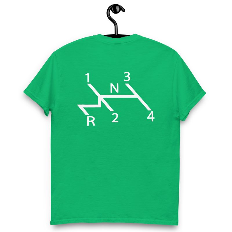 Aircooled Stick Shift Diagram Large Print Back Unisex classic tee - Image 35