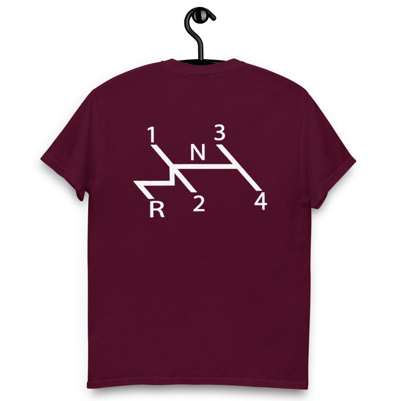 Aircooled Stick Shift Diagram Large Print Back Unisex classic tee - Image 12