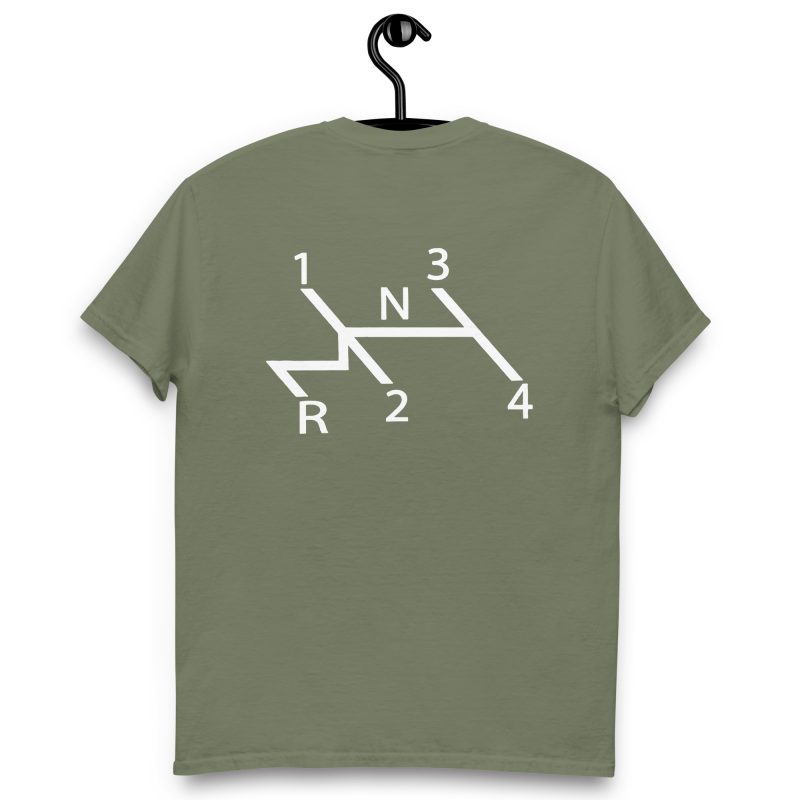 Aircooled Stick Shift Diagram Large Print Back Unisex classic tee - Image 29