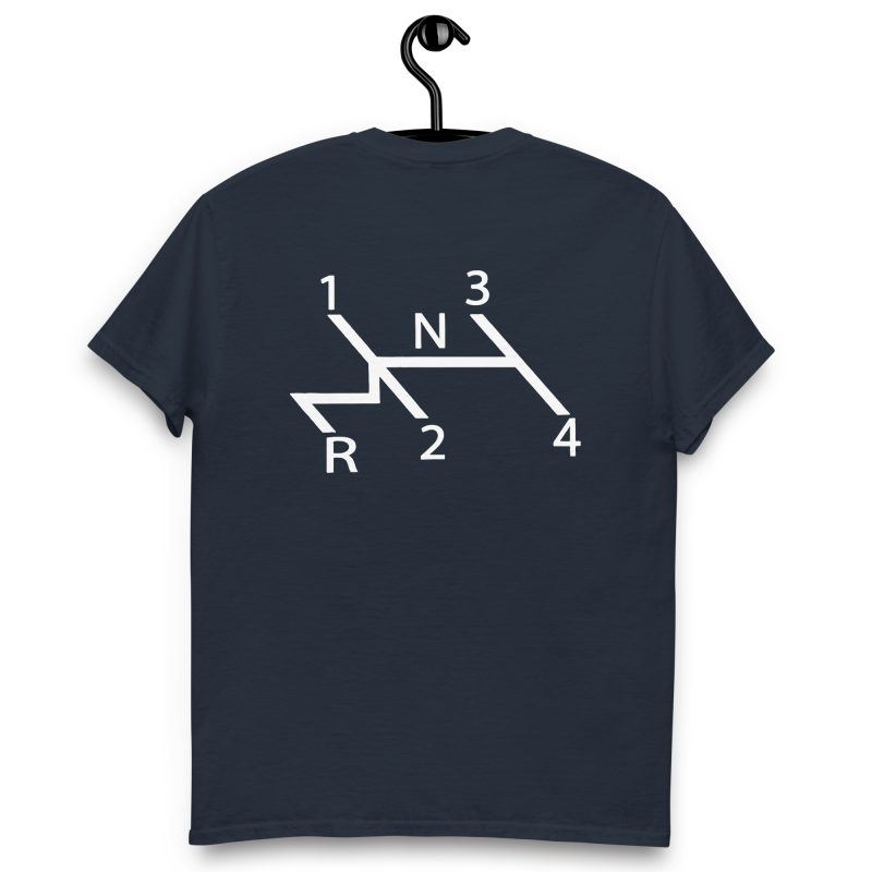 Aircooled Stick Shift Diagram Large Print Back Unisex classic tee - Image 15