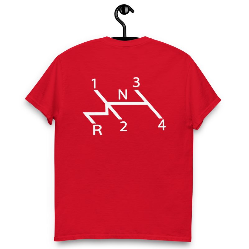 Aircooled Stick Shift Diagram Large Print Back Unisex classic tee - Image 17