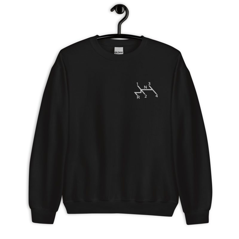 Aircooled Stick Shift Diagram Embroidered Unisex Sweatshirt - Image 2