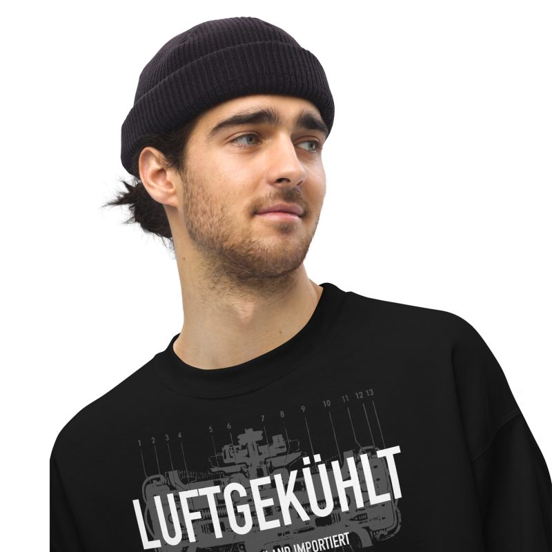 Luftgekühlt Aus Deutschland Importiert / Aircooled Imported from Germany Unisex Sweatshirt - Image 2