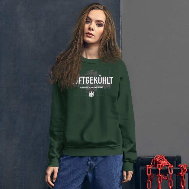 Luftgekühlt Aus Deutschland Importiert / Aircooled Imported from Germany Unisex Sweatshirt - Image 9