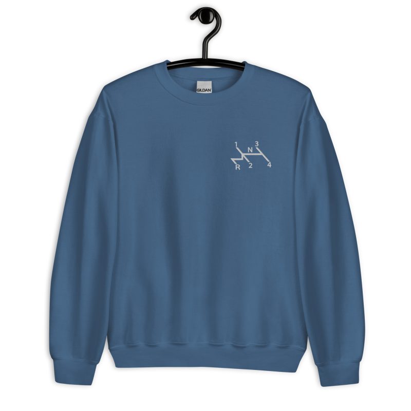 Aircooled Stick Shift Diagram Embroidered Unisex Sweatshirt - Image 8