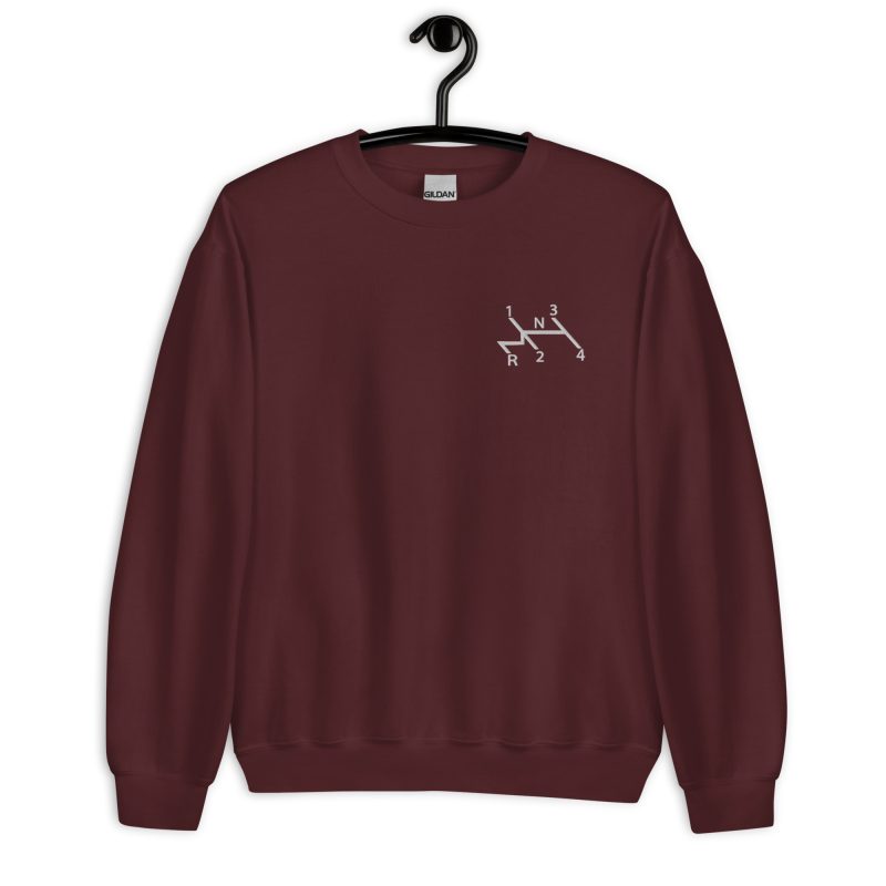 Aircooled Stick Shift Diagram Embroidered Unisex Sweatshirt - Image 3