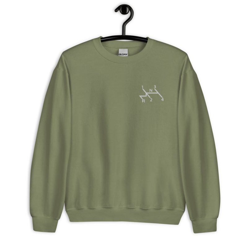 Aircooled Stick Shift Diagram Embroidered Unisex Sweatshirt - Image 9