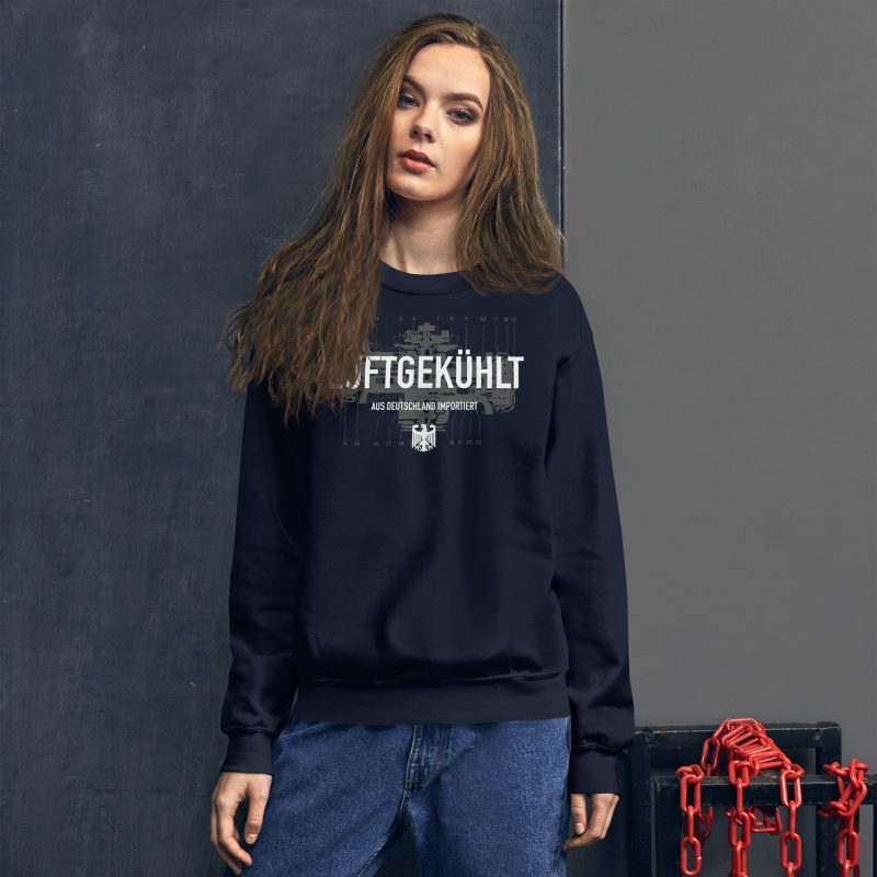 Luftgekühlt Aus Deutschland Importiert / Aircooled Imported from Germany Unisex Sweatshirt - Image 8