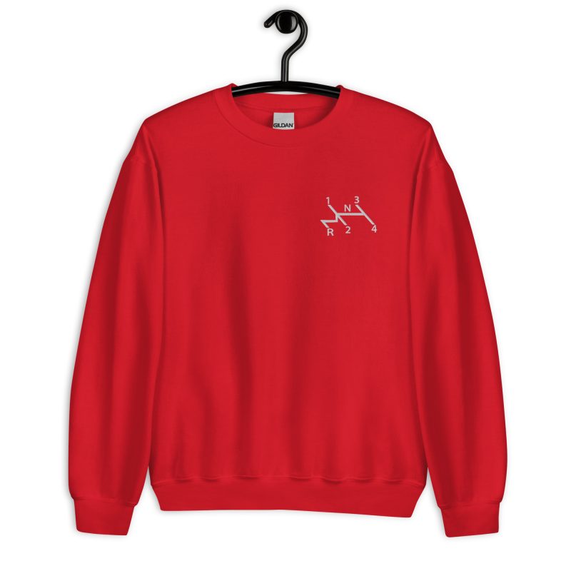 Aircooled Stick Shift Diagram Embroidered Unisex Sweatshirt - Image 5