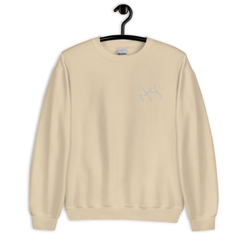 Aircooled Stick Shift Diagram Embroidered Unisex Sweatshirt - Image 11