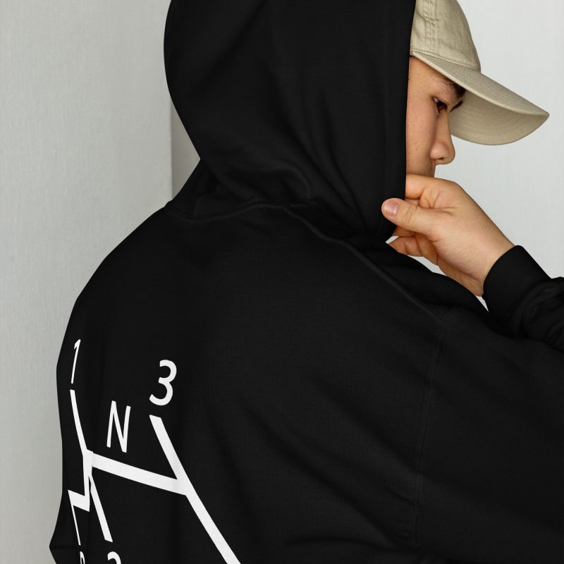 Aircooled Stick Shift Diagram Large Print Back Unisex Hoodie - Image 4