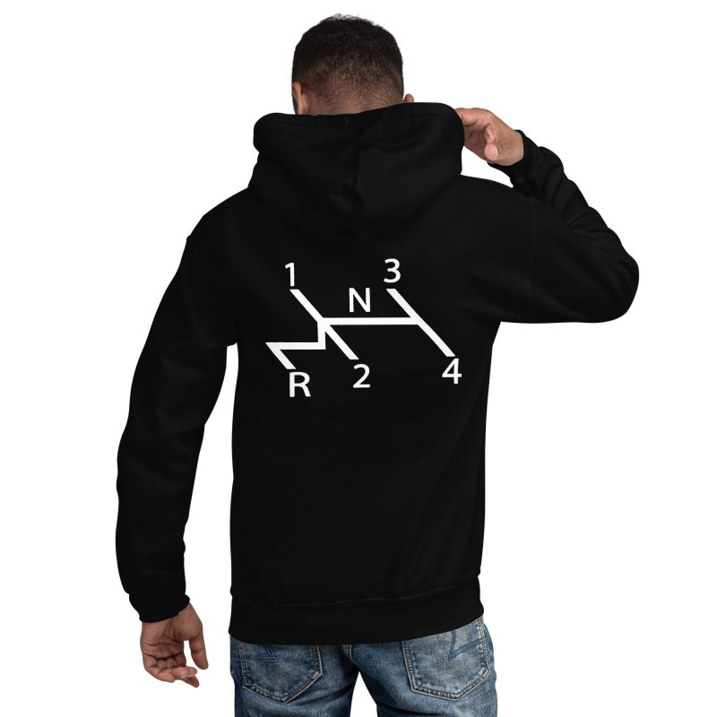 Aircooled Stick Shift Diagram Large Print Back Unisex Hoodie - Image 5