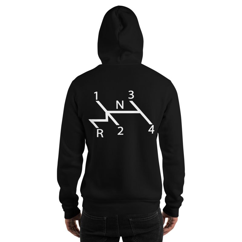 Aircooled Stick Shift Diagram Large Print Back Unisex Hoodie - Image 8