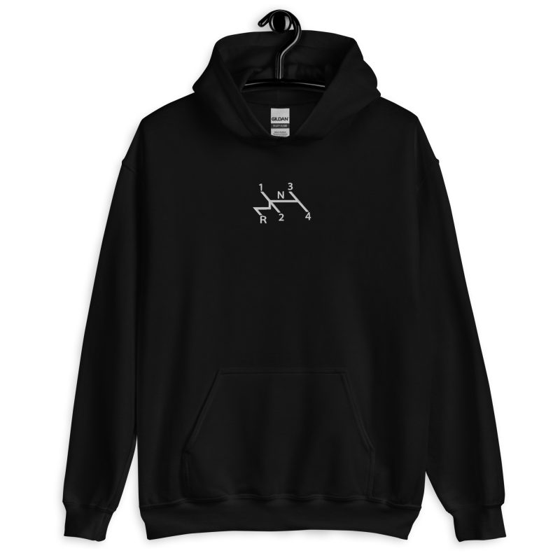 Aircooled Stick Shift Diagram Embroidered Unisex Hoodie