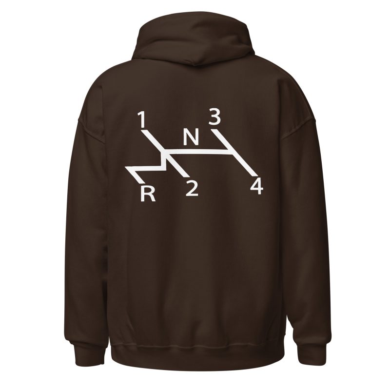 Aircooled Stick Shift Diagram Large Print Back Unisex Hoodie - Image 12