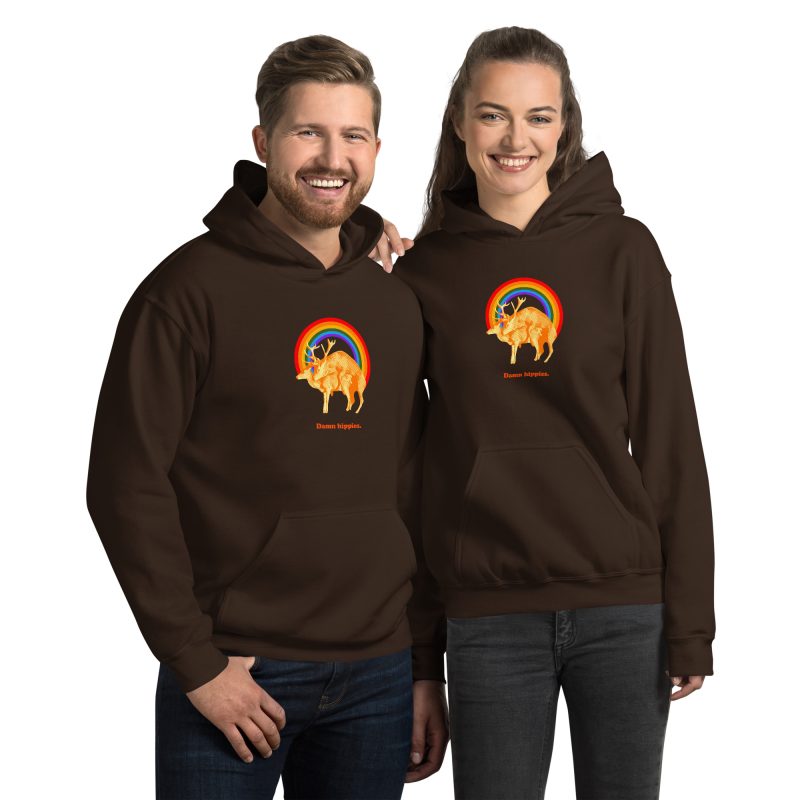 Damn hippies Unisex Hoodie - Image 2