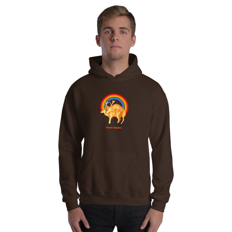 Damn hippies Unisex Hoodie - Image 3