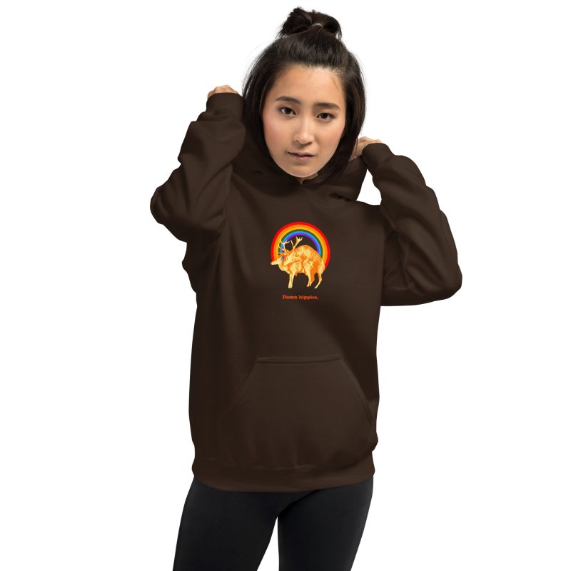 Damn hippies Unisex Hoodie - Image 4