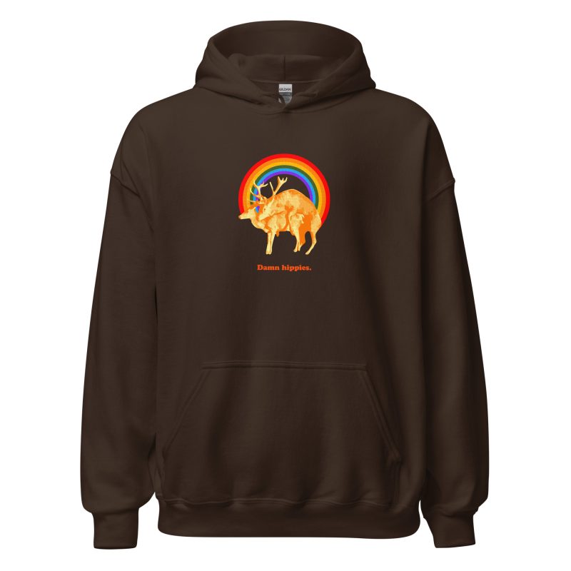 Damn hippies Unisex Hoodie - Image 6