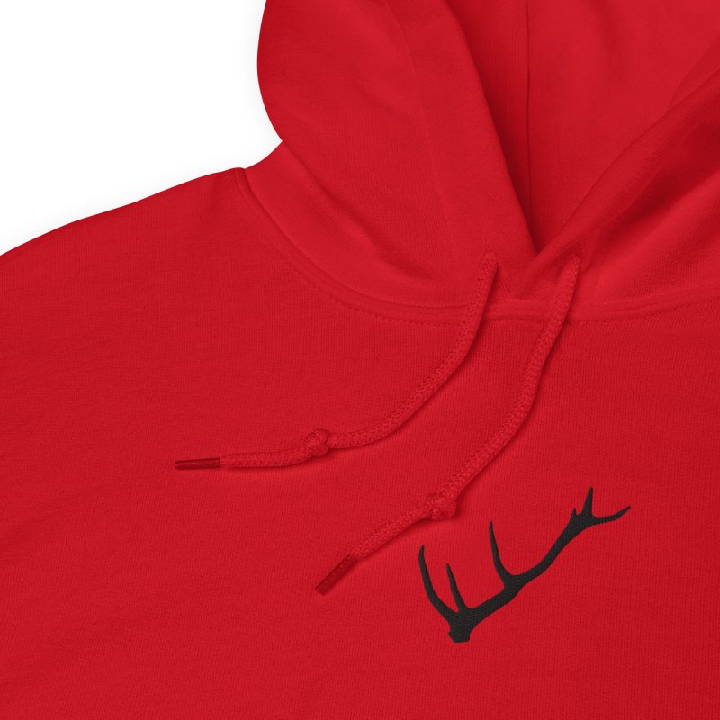 Stag Antler Embroidered Unisex Hoodie - Image 7