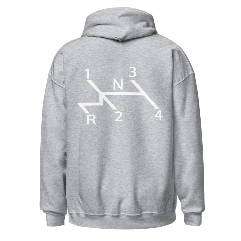 Aircooled Stick Shift Diagram Large Print Back Unisex Hoodie - Image 20