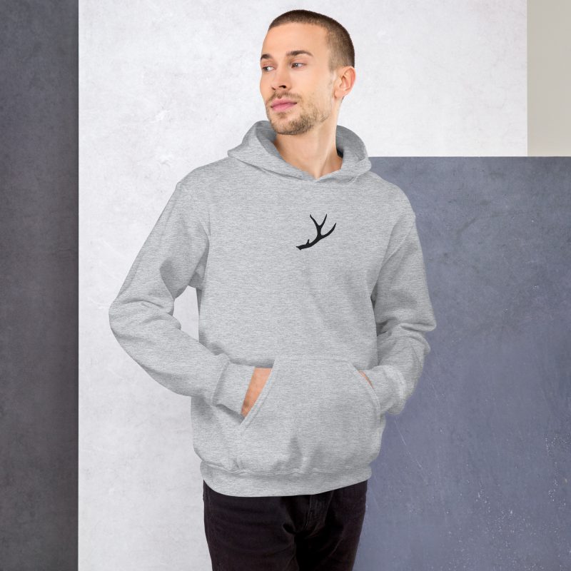 Blacktail Antler Embroidered Unisex Hoodie - Image 6