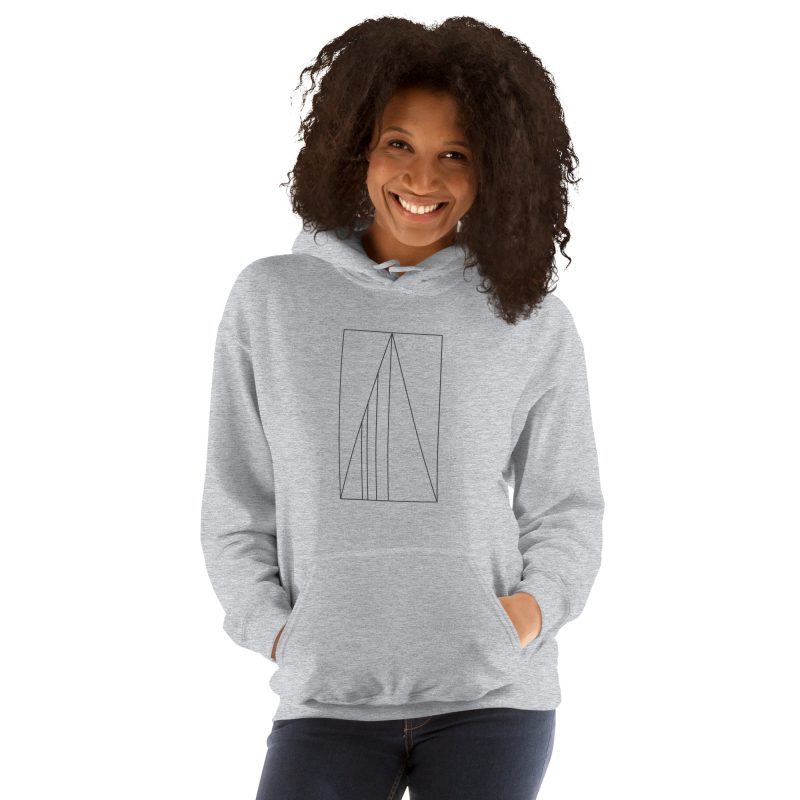 Golden Ratio Minimal Mountains Unisex Hoodie - Image 2