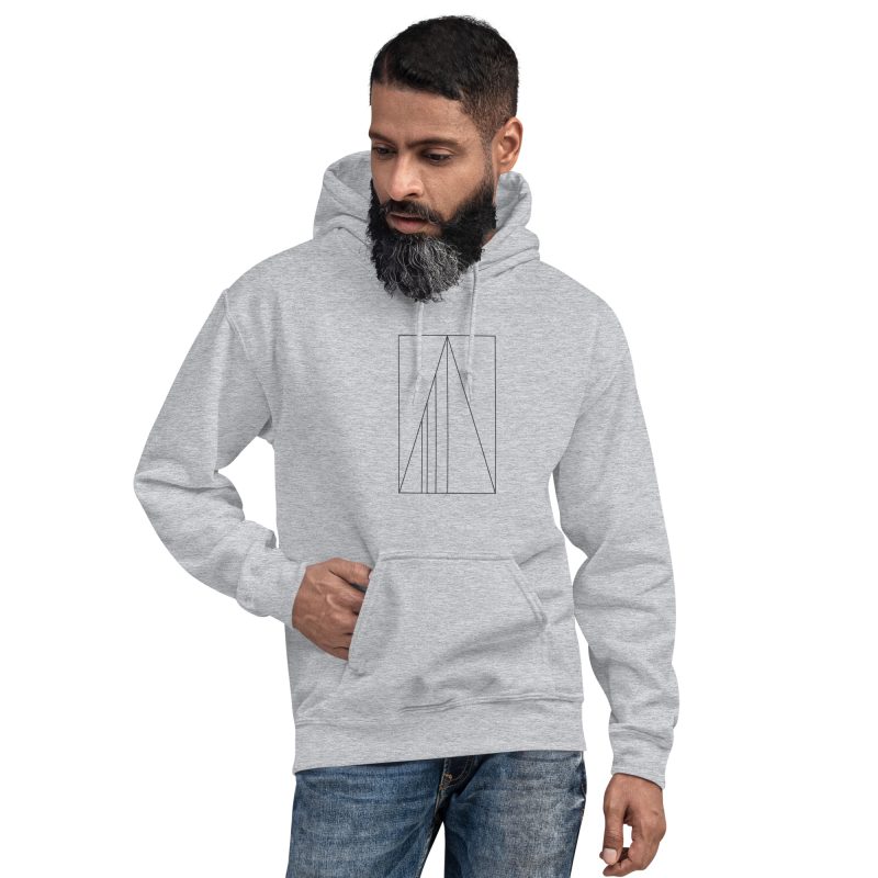 Golden Ratio Minimal Mountains Unisex Hoodie - Image 3