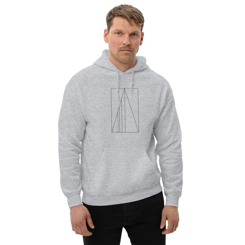 Golden Ratio Minimal Mountains Unisex Hoodie - Image 4