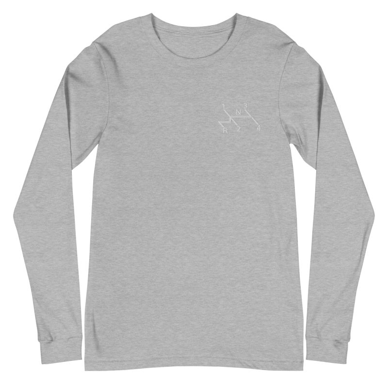 Aircooled Stick Shift Diagram Embroidered Unisex Long Sleeve Tee - Image 24