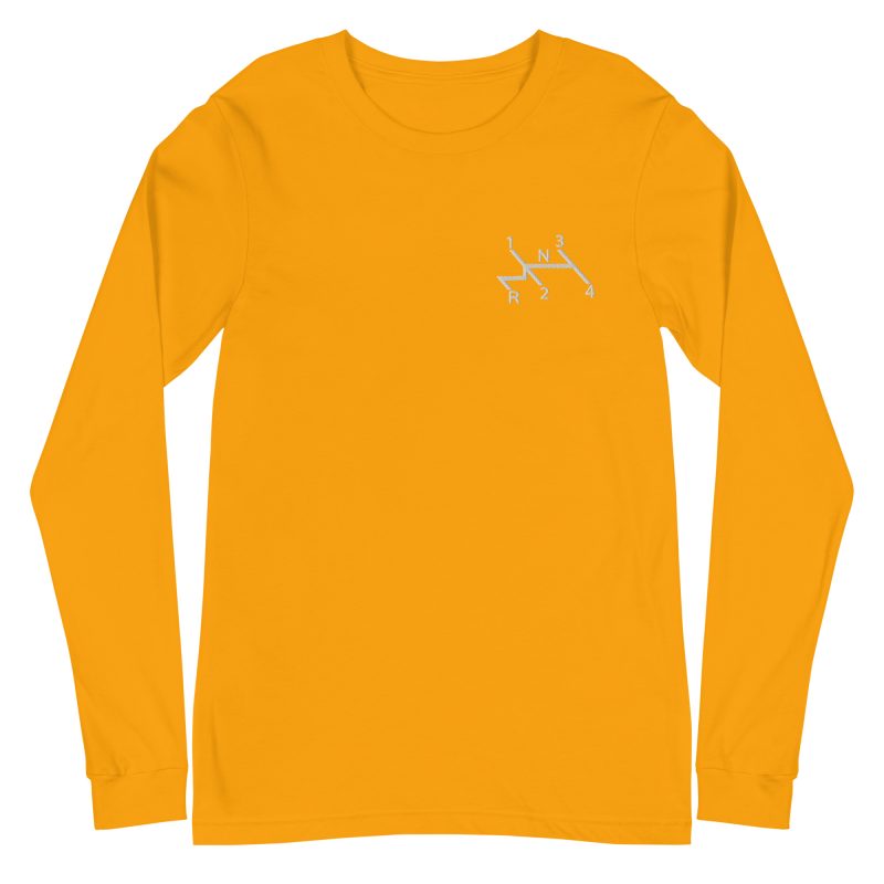 Aircooled Stick Shift Diagram Embroidered Unisex Long Sleeve Tee - Image 23