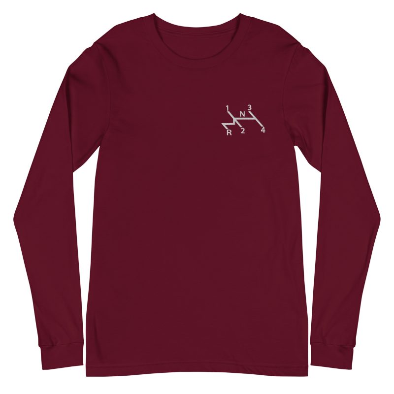 Aircooled Stick Shift Diagram Embroidered Unisex Long Sleeve Tee - Image 12