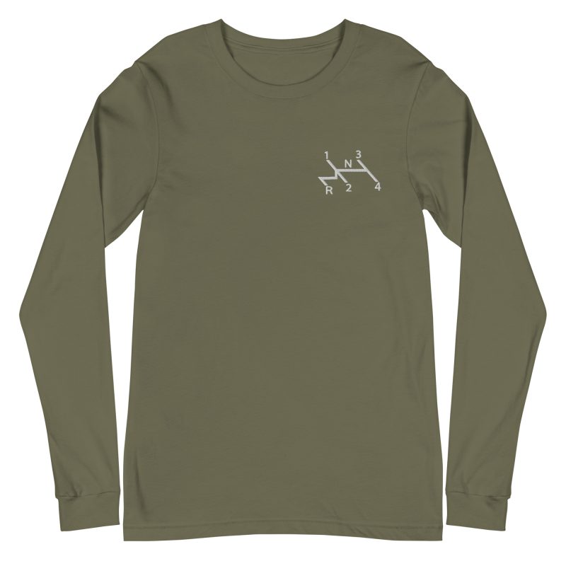 Aircooled Stick Shift Diagram Embroidered Unisex Long Sleeve Tee - Image 20