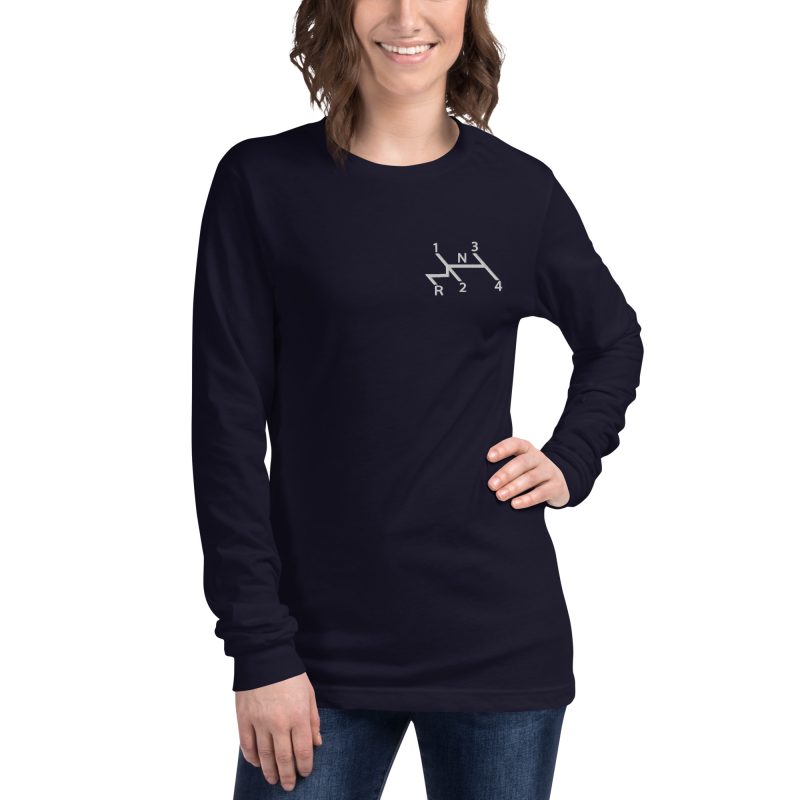 Aircooled Stick Shift Diagram Embroidered Unisex Long Sleeve Tee - Image 8