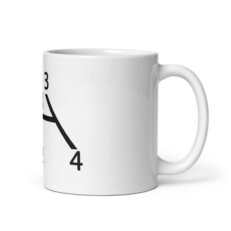 Aircooled Stick Shift Diagram White glossy mug - Image 2