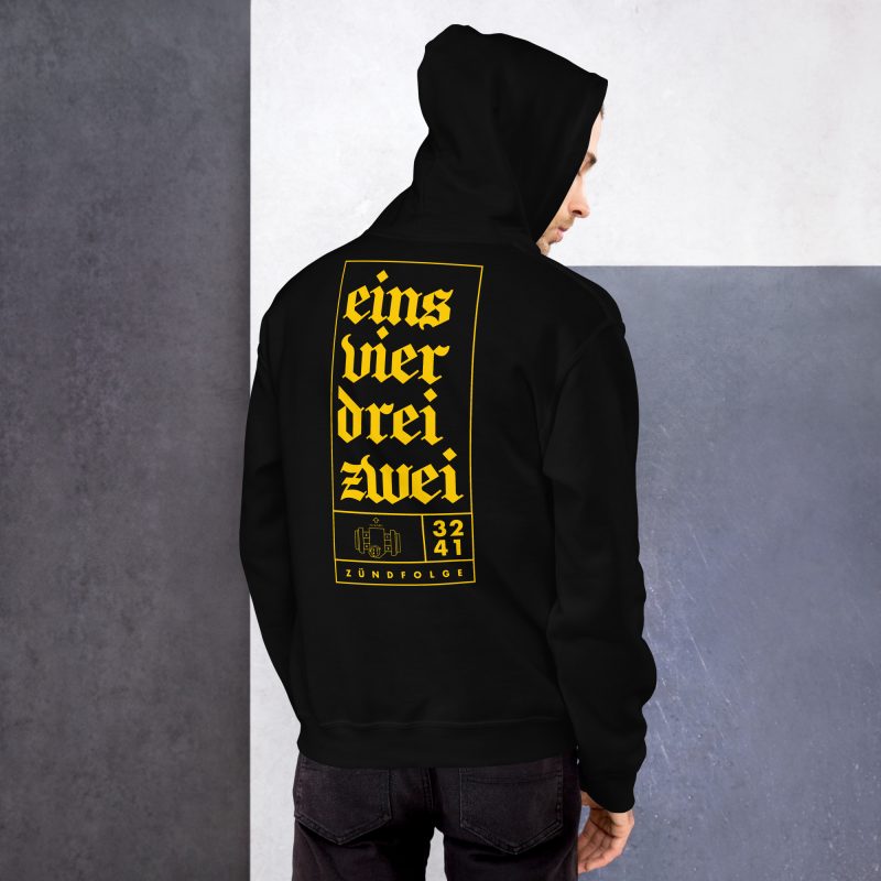 1-4-3-2 Zündfolge Badge Unisex Hoodie - Image 3