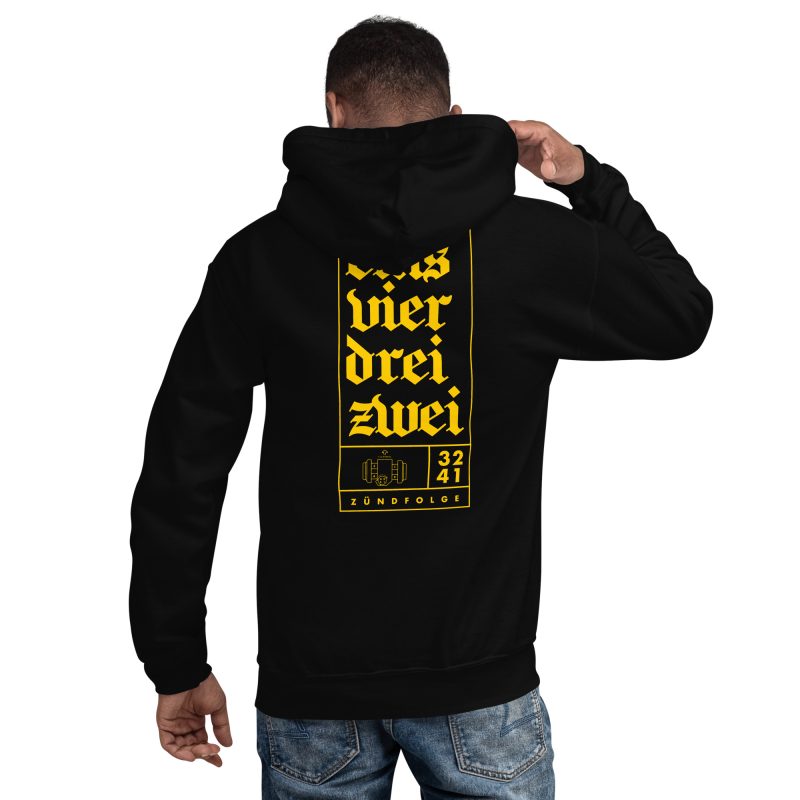 1-4-3-2 Zündfolge Badge Unisex Hoodie - Image 4