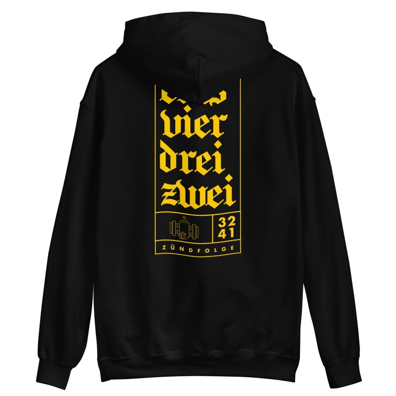 1-4-3-2 Zündfolge Badge Unisex Hoodie - Image 11