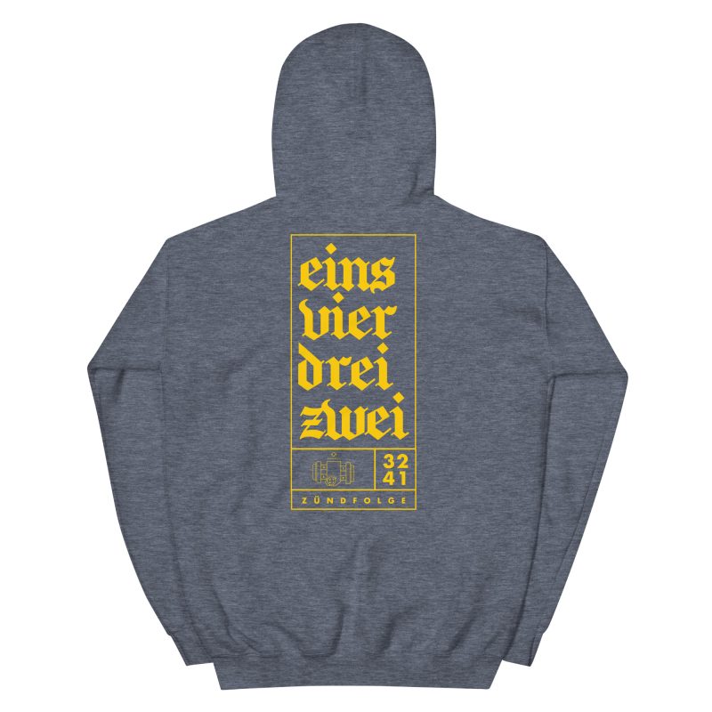 1-4-3-2 Zündfolge Badge Unisex Hoodie - Image 25