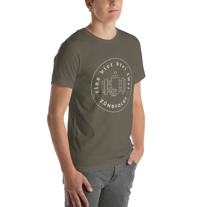 1-4-3-2 Zündfolge Badge Unisex t-shirt - Image 59