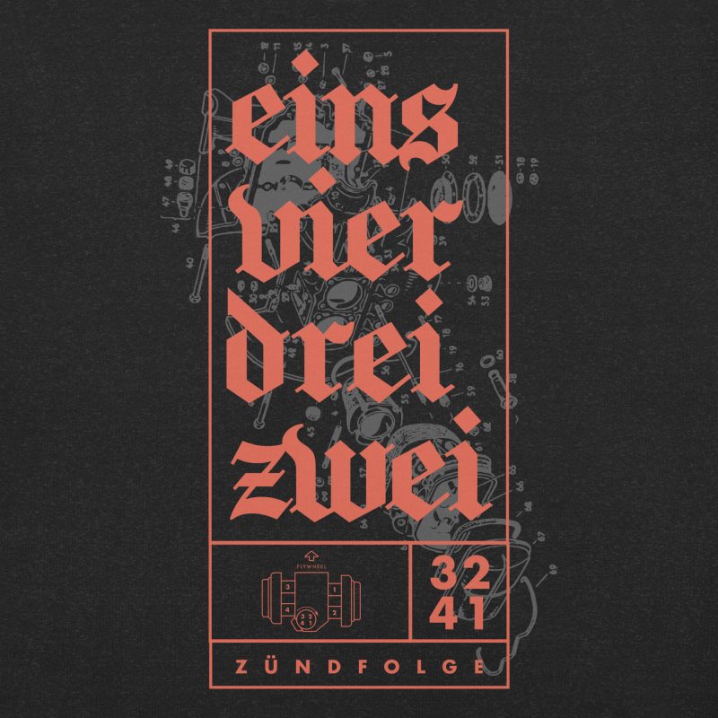 1-4-3-2 Zündfolge Unisex t-shirt - Image 3