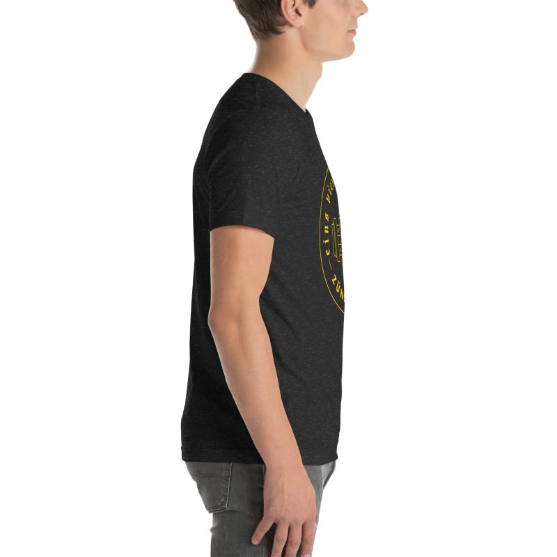 1-4-3-2 Zündfolge Badge Yellow Unisex t-shirt - Image 12