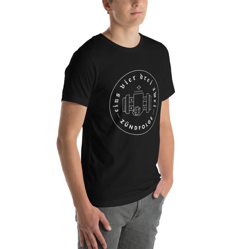1-4-3-2 Zündfolge Badge Unisex t-shirt - Image 23