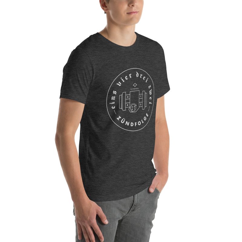 1-4-3-2 Zündfolge Badge Unisex t-shirt - Image 47