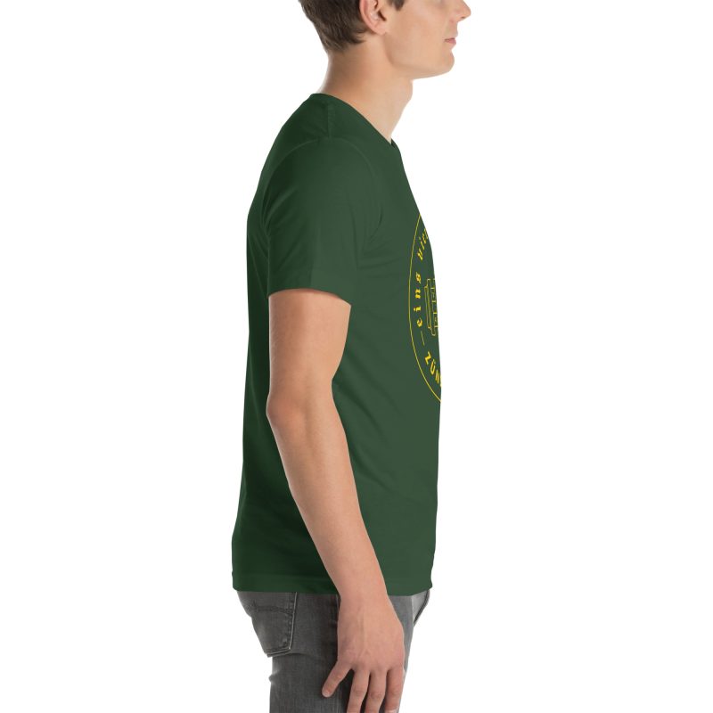 1-4-3-2 Zündfolge Badge Yellow Unisex t-shirt - Image 48